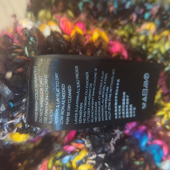 Anthropologie Multicolor Piera Knit Chunky Turtleneck Poncho - Picture 7 of 7